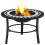 VidaXL vidaXl Mosaic Fire Pit Black & White 68cm Ceramic Tile Firepit Garden Stove 5