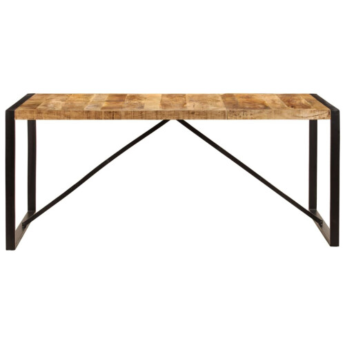 VidaXL vidaXL Solid Mango Wood Dining Table 180cm Industrial Retro Home Kitchen Desk 2