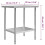 vidaXL Kitchen Work Table 80cm Stainless Steel Durable Gastronomy Worktables 3