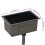 VidaXL vidaXL Handmade Kitchen Sink Black Stainless Steel Under-mount Kitchen Basin 3