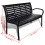 VidaXL vidaXL Garden Bench 125cm Steel and WPC Black Outdoor Patio Park Seat Chair 4