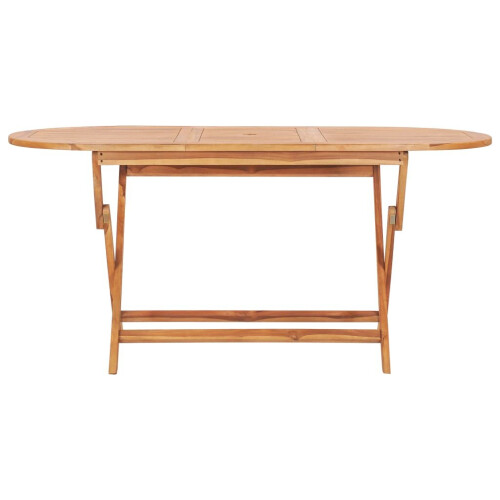 VidaXL vidaXL Solid Teak Wood Folding Garden Table Outdoor Foldable Wooden Table 1