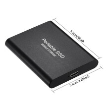(4TB, black) External Hard Drive Portable Shockproof Mobile SSD