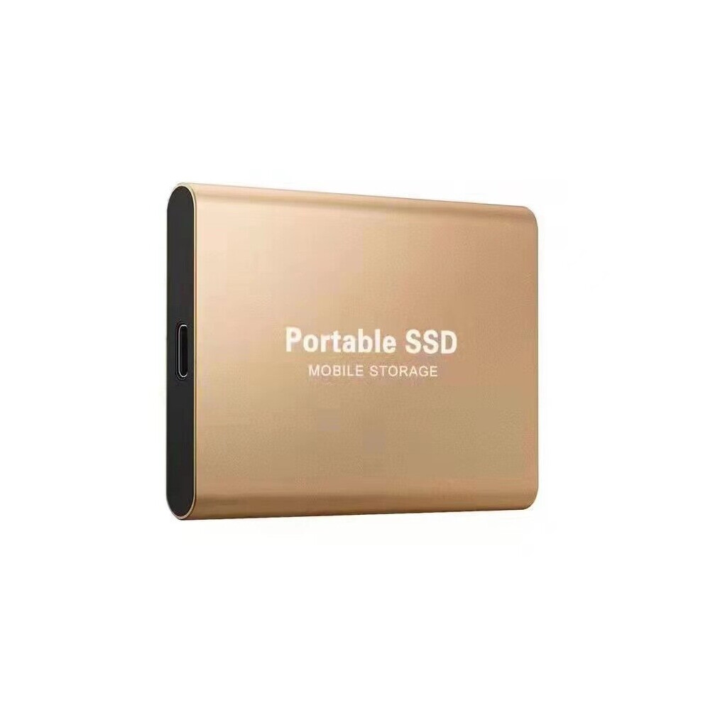 (4TB, gold) External Hard Drive Portable Shockproof Mobile SSD