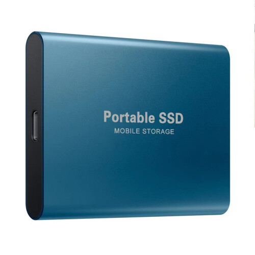 (4TB, blue) External Hard Drive Portable Shockproof Mobile SSD