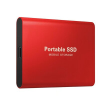 (4TB, red) External Hard Drive Portable Shockproof Mobile SSD