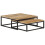 VidaXL vidaXL 2x Solid Mango Wood Nesting Coffee Tables Wooden Accent Couch Table 11