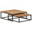 VidaXL vidaXL 2x Solid Acacia Wood Nesting Coffee Tables Wooden Accent End Tea Table 8