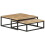 VidaXL vidaXL 2x Solid Mango Wood Nesting Coffee Tables Wooden Accent Couch Table 8