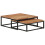 VidaXL vidaXL 2x Solid Acacia Wood Nesting Coffee Tables Wooden Accent End Tea Table 10