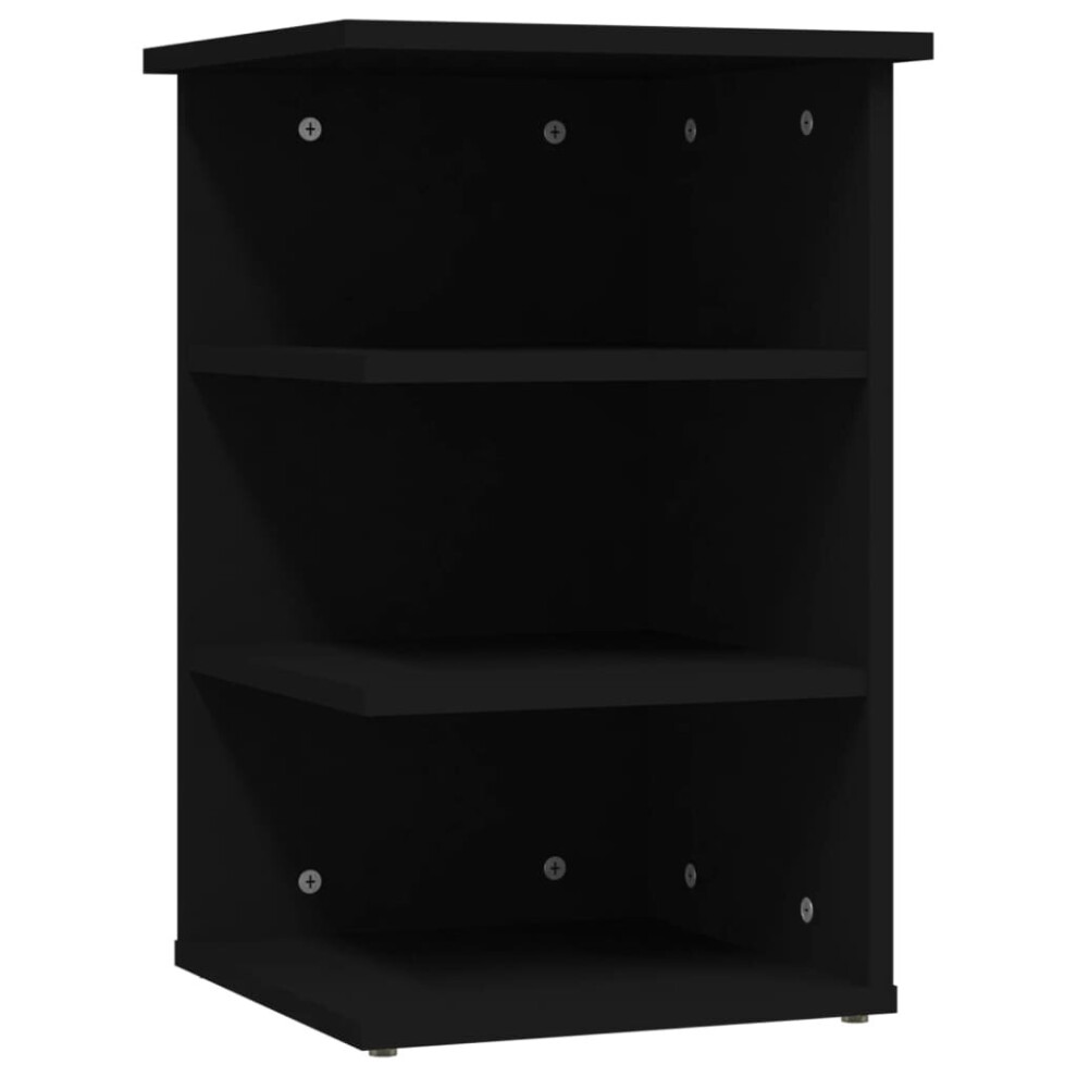 vidaXL Side Cabinet Black Engineered Wood Indoor Furniture Storage Cabinet