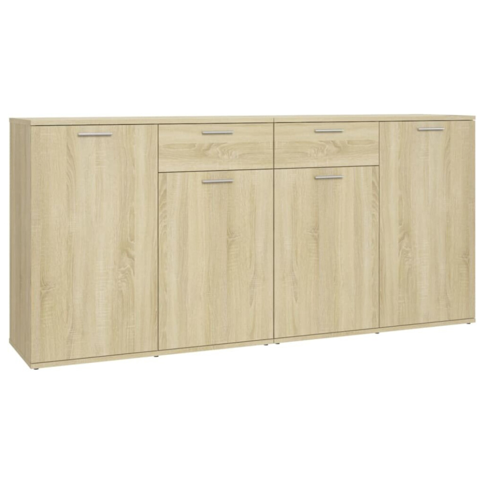 Vidaxl Sideboard Sonoma Oak Engineered Wood Storage Cupboard Furniture Set