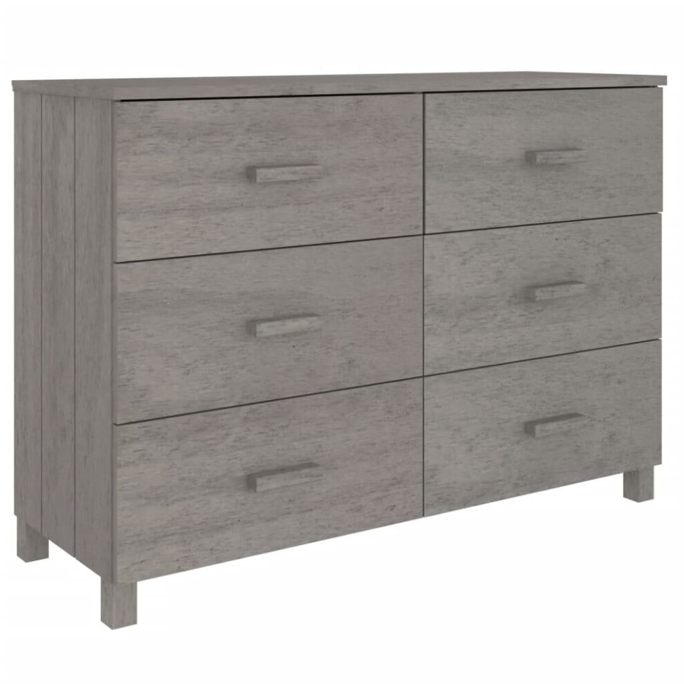 (light grey) vidaXL Sideboard Solid Wood Pine Storage Side Cabinet Furniture Multi Colours