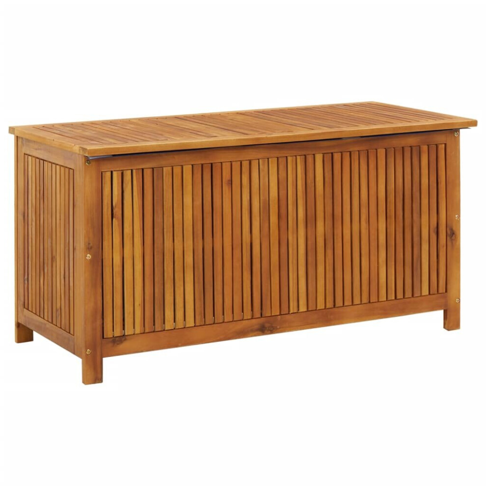 vidaXL Solid Acacia Wood Garden Storage Box Entryway Patio Storage Bench Box