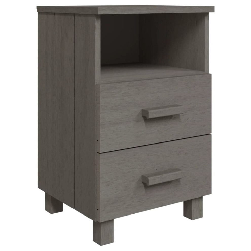 (light grey, 1) vidaXL 1/2x Bedside Cabinet Solid Wood Pine Wooden Side Cabinet Multi Colours