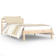 (brown, 100 x 200 cm) vidaXL Bed Frame Bedroom Bedstead Bed Base Mattress Foundation Solid Wood Pine