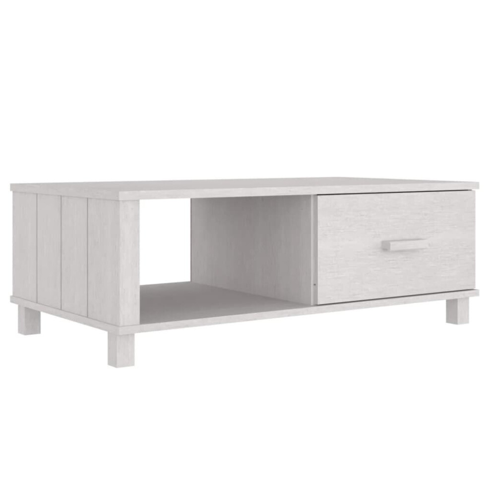 Vidaxl (White) Coffee Table Solid Wood Pine Living Room Side End Table Multi Colours
