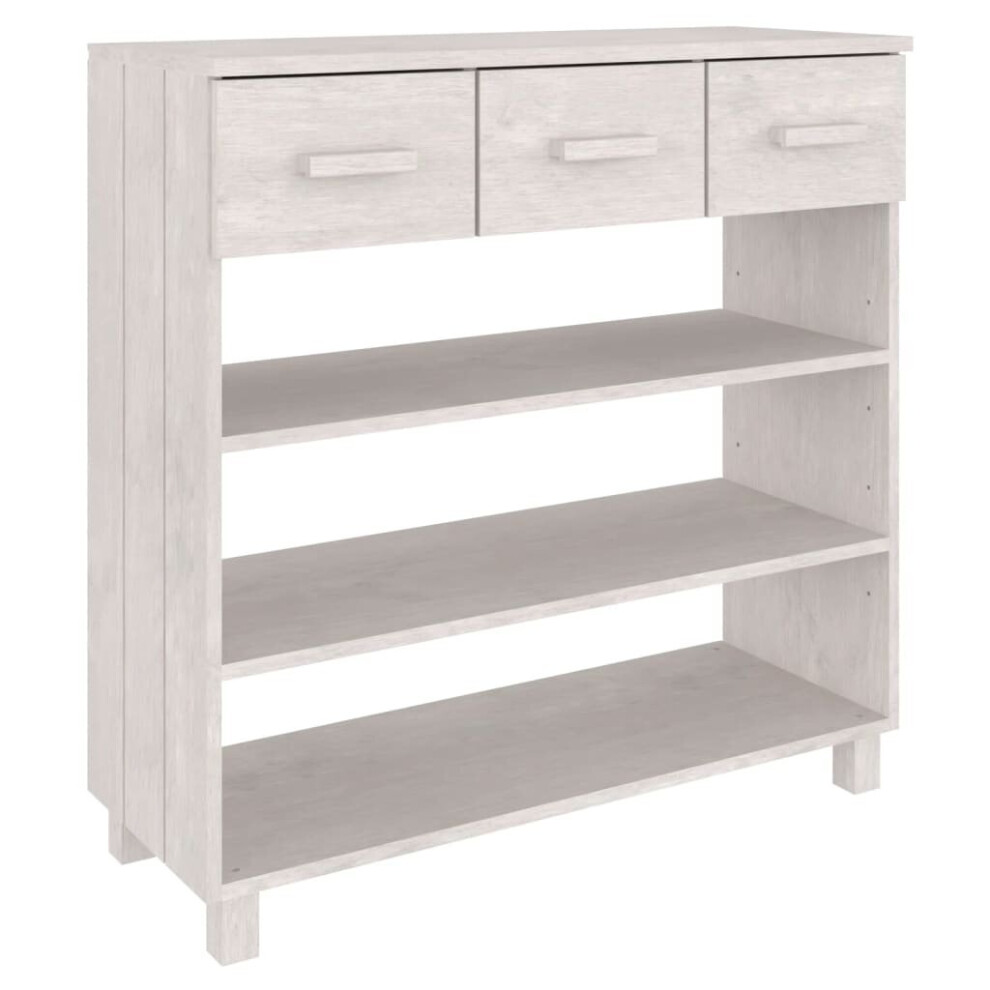 Vidaxl (White) Console Table Solid Wood Pine Accent Table Hall Cabinet Multi Colours