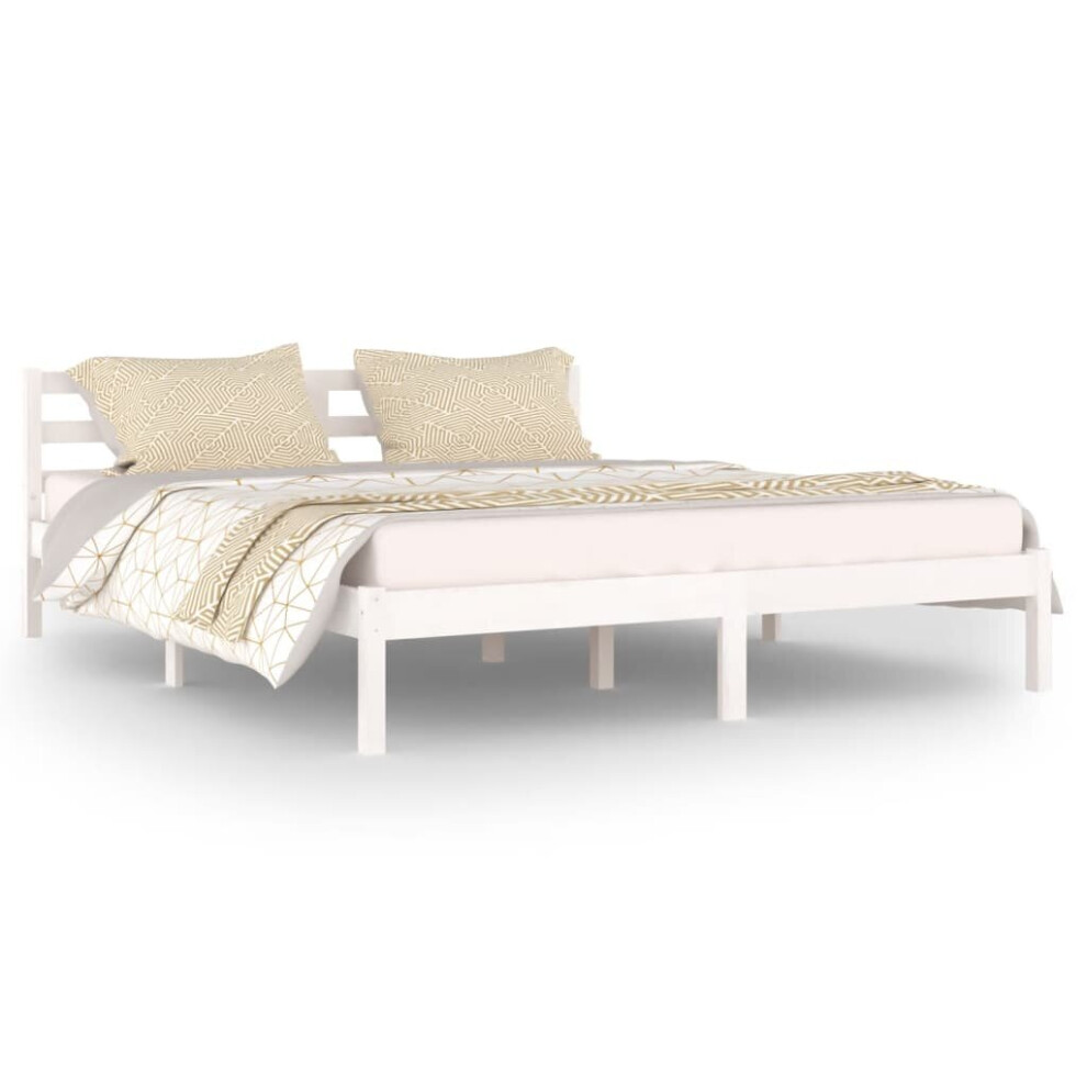 (white, 160 x 200 cm) vidaXL Solid Wood Pine Day Bed Sleepover Overnight Bed Multi Colours/Sizes