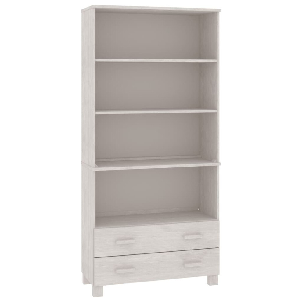 Photos - Other Furniture VidaXL   Highboard Solid Wood Pine Wooden Storage Shelf Sideboard Multi Colours White 3100935 (white)