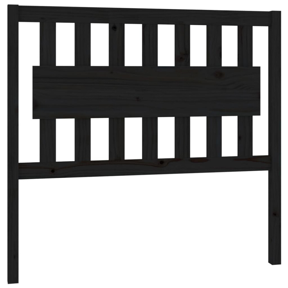 (black, 105.5 x 4 x 100 cm) vidaXL Solid Wood Pine Bed Headboard Wooden Bed Header Multi Colours/Sizes