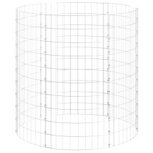 (100 x 100 cm (Dia. x H)) vidaXL Circular Gabion Pole Garden Gabion Basket Gabion Cage Galvanised Steel