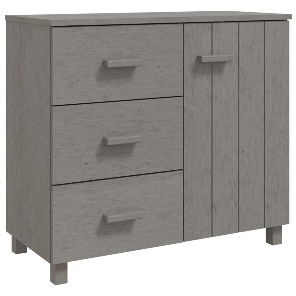 Vidaxl (Light Grey) Solid Wood Pine Sideboard Wooden Storage Side Cabinet Multi Colours