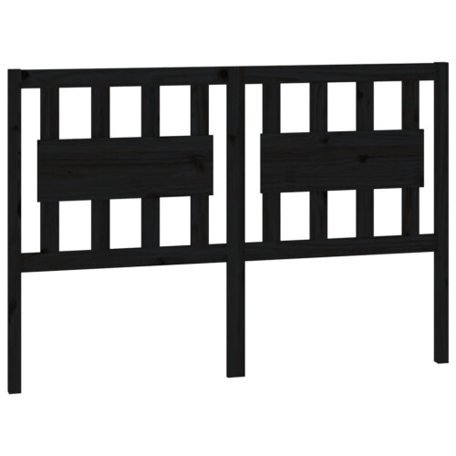 VidaXL (black, 145.5 x 4 x 100 cm) vidaXL Bed Headboard Home Bedroom Decorative Bed Header Panel Solid Wood Pine