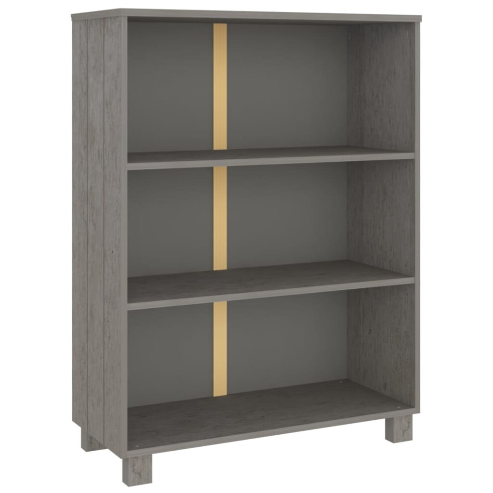 Vidaxl (Light Grey) Book Cabinet Solid Wood Pine Storage Cabinet Furniture Multi Colours