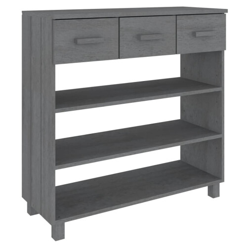 VidaXL (dark grey) vidaXL Console Table Solid Wood Pine Accent Table Hall Cabinet Multi Colours