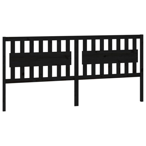 VidaXL (black, 205.5 x 4 x 100 cm) vidaXL Bed Headboard Home Bedroom Decorative Bed Header Panel Solid Wood Pine