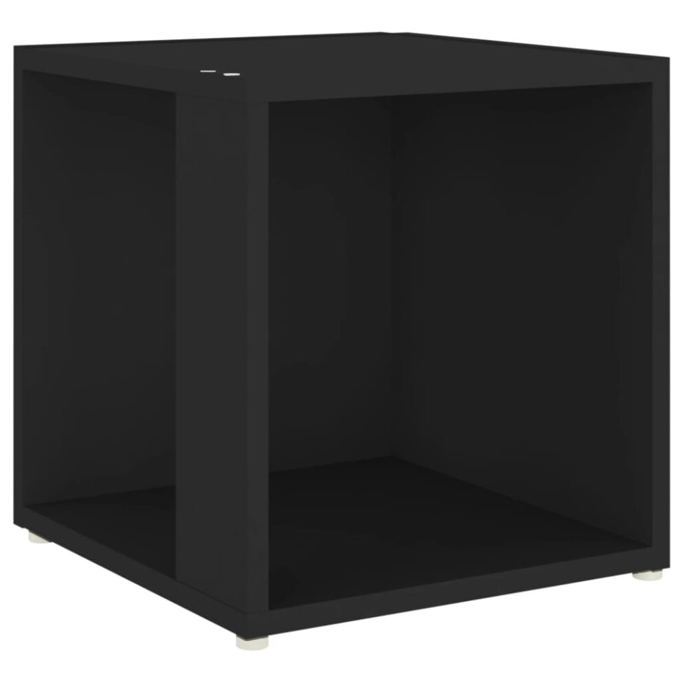 vidaXL Side Table Black Engineered Wood Corner Cabinet Unit End Sofa Table