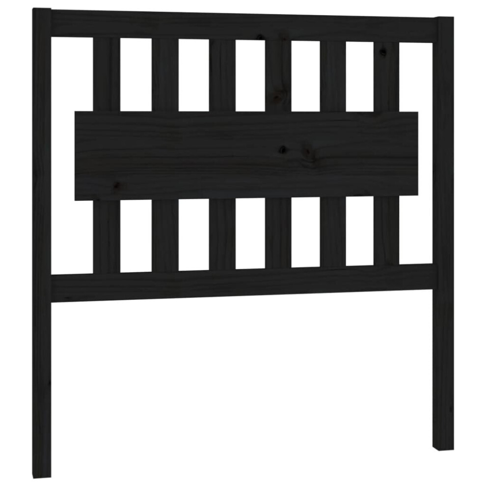 Vidaxl (Black, 95.5 X 4 X 100 Cm) Bed Headboard Home Bedroom Decorative Bed Header Panel Solid Wood Pine
