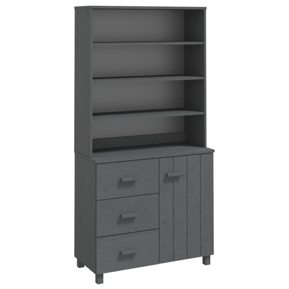 (dark grey) vidaXL Highboard Solid Wood Pine Drawer Side Cabinet Furniture Multi Colours