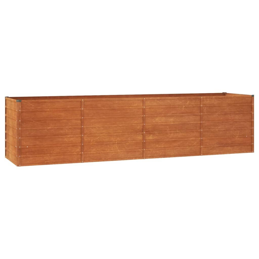 Vidaxl (320 X 80 X 77 Cm) Garden Raised Bed Outdoor Pot Plant Stand Planter Rusty Corten Steel