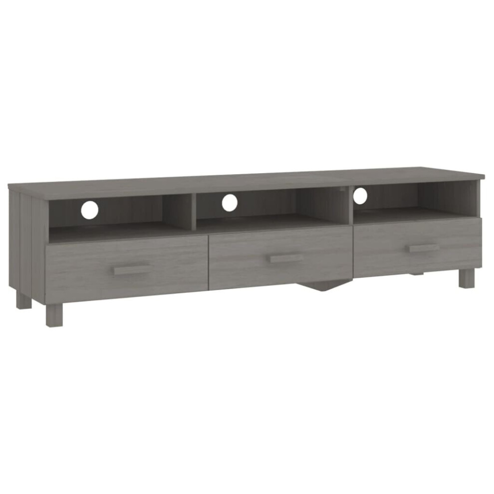 Vidaxl (Light Grey) Tv Cabinet Solid Wood Pine Wooden Tv Stand Unit Furniture Multi Colours