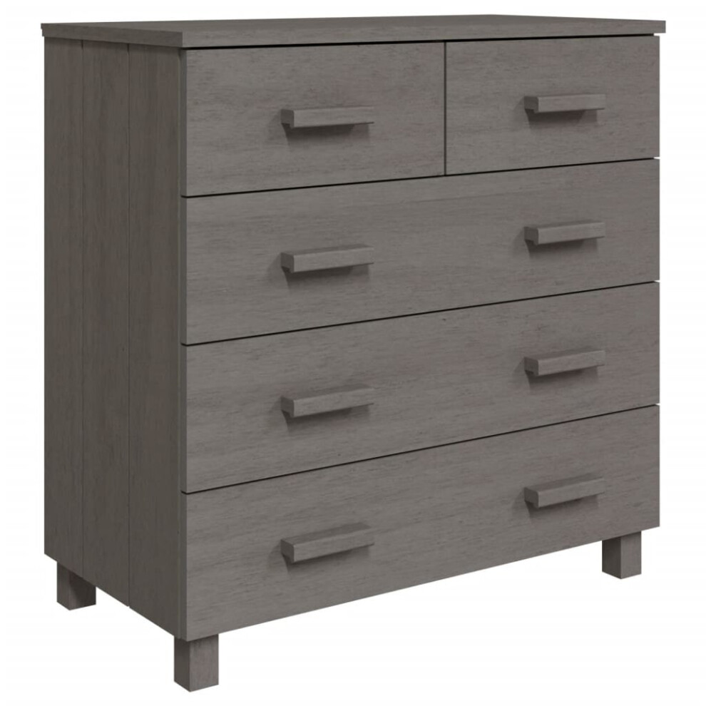 Vidaxl (Light Grey) Sideboard Solid Wood Pine Wooden Side Cabinet Furniture Multi Colours