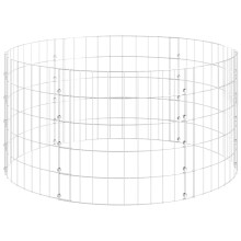 (100 x 50 cm (Dia. x H)) vidaXL Circular Gabion Pole Garden Gabion Basket Gabion Cage Galvanised Steel