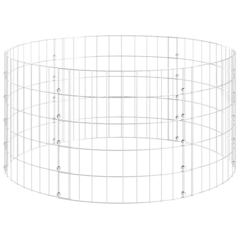 (100 x 50 cm (Dia. x H)) vidaXL Circular Gabion Pole Galvanised Steel Gabion Basket Cage Multi Sizes