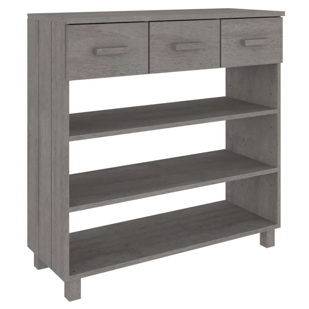 Vidaxl Grey (Light ) Console Table Solid Wood Pine Accent Table Hall Cabinet Multi Colours