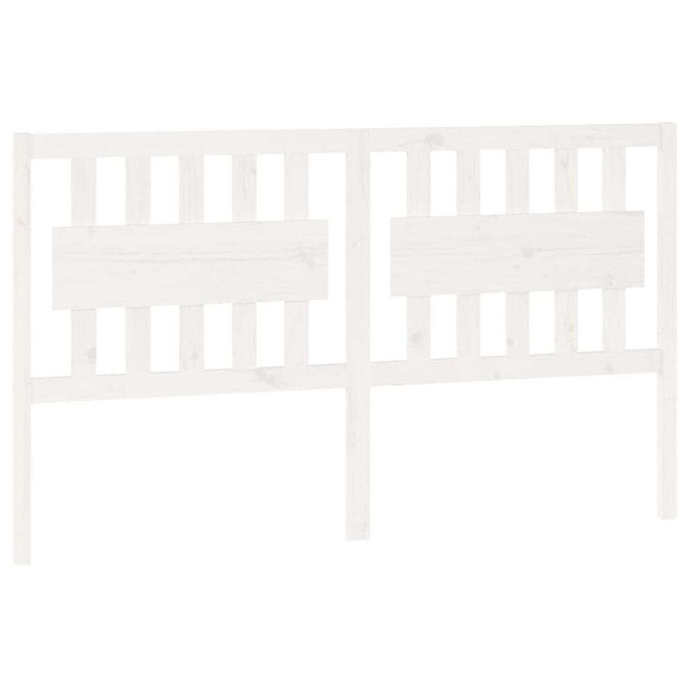 Vidaxl (White, 165.5 X 4 X 100 Cm) Bed Headboard Home Bedroom Decorative Bed Header Panel Solid Wood Pine