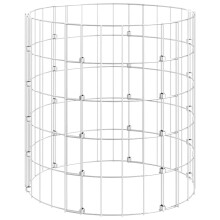 (50 x 50 cm (Dia. x H)) vidaXL Circular Gabion Pole Garden Gabion Basket Gabion Cage Galvanised Steel