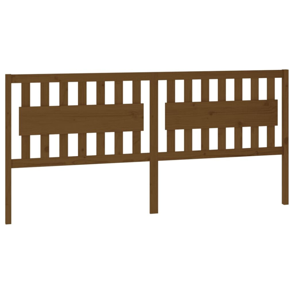 Vidaxl (Honey Brown, 205.5 X 4 X 100 Cm) Bed Headboard Home Bedroom Decorative Bed Header Panel Solid Wood Pine