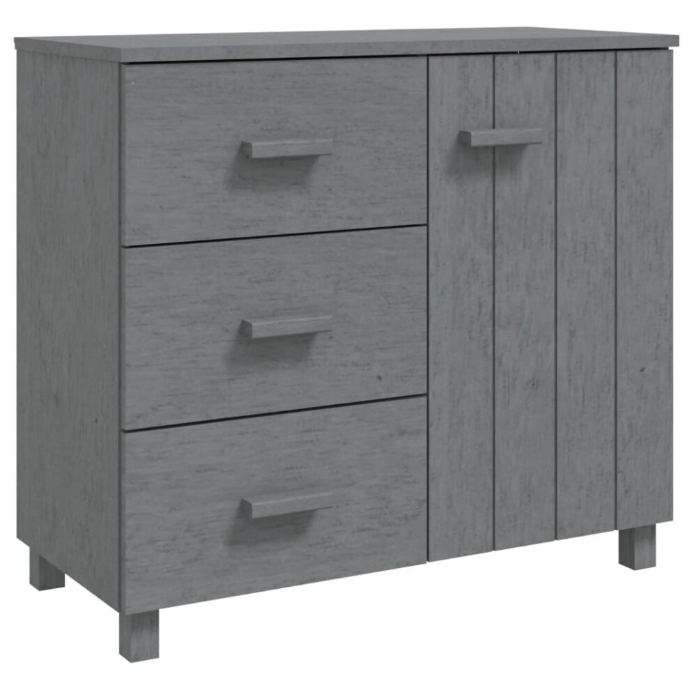 (dark grey) vidaXL Solid Wood Pine Sideboard Wooden Storage Side Cabinet Multi Colours