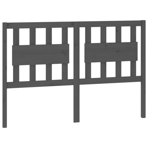 VidaXL (grey, 125.5 x 4 x 100 cm) vidaXL Bed Headboard Home Bedroom Decorative Bed Header Panel Solid Wood Pine