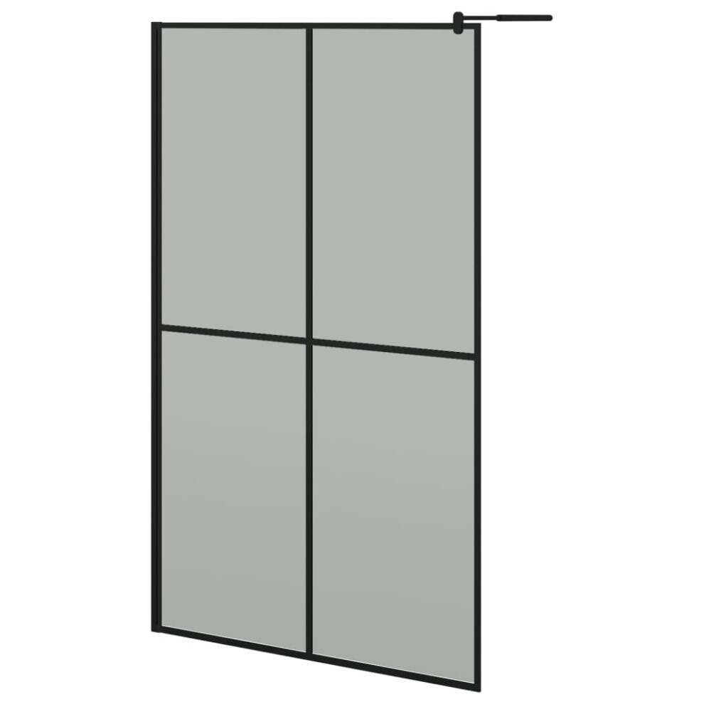 vidaXL Walk-in Shower Screen 118x190 cm Dark Tempered Glass Shower Cubicle