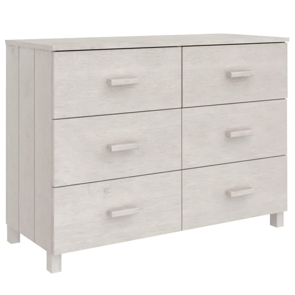 Vidaxl (White) Sideboard Solid Wood Pine Storage Side Cabinet Furniture Multi Colours