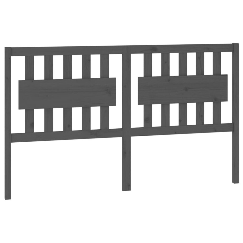 (grey, 155.5 x 4 x 100 cm) vidaXL Bed Headboard Home Bedroom Decorative Bed Header Panel Solid Wood Pine