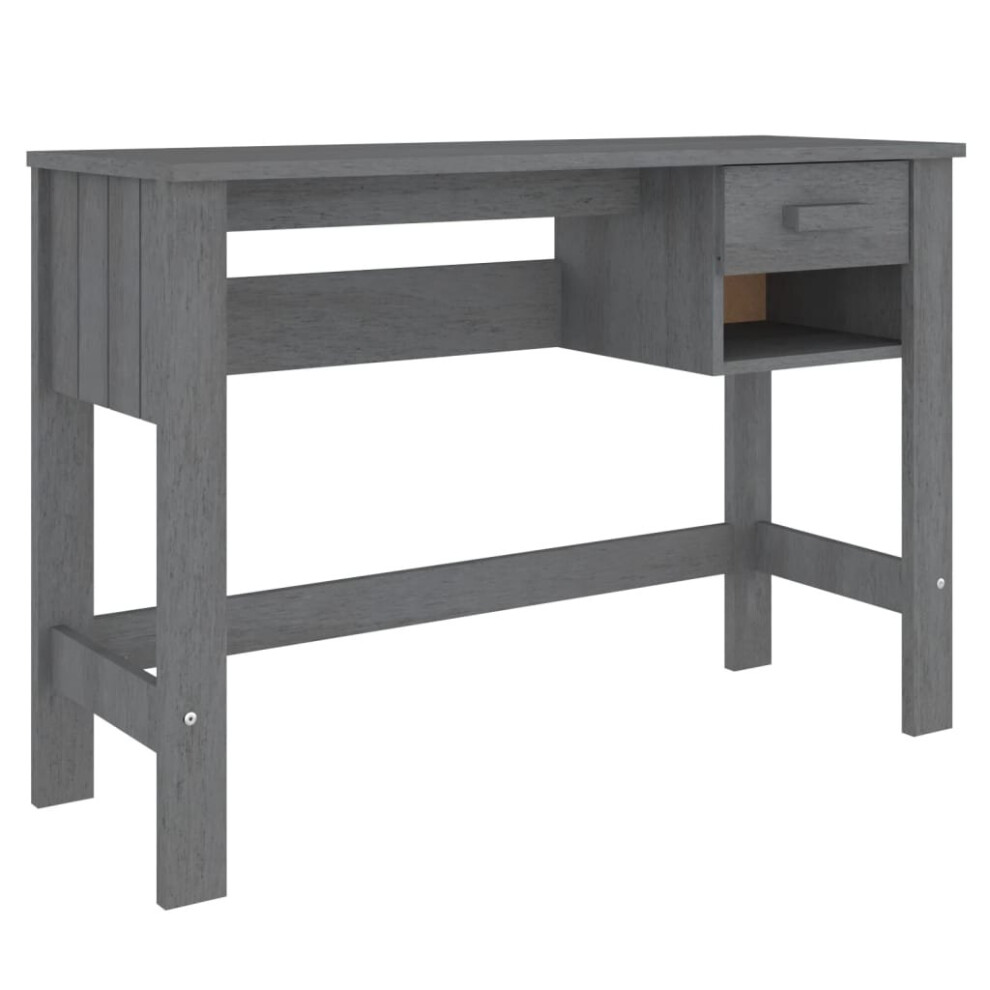 (dark grey) vidaXL Desk Solid Wood Pine Home Working Writing Computer Table Multi Colours