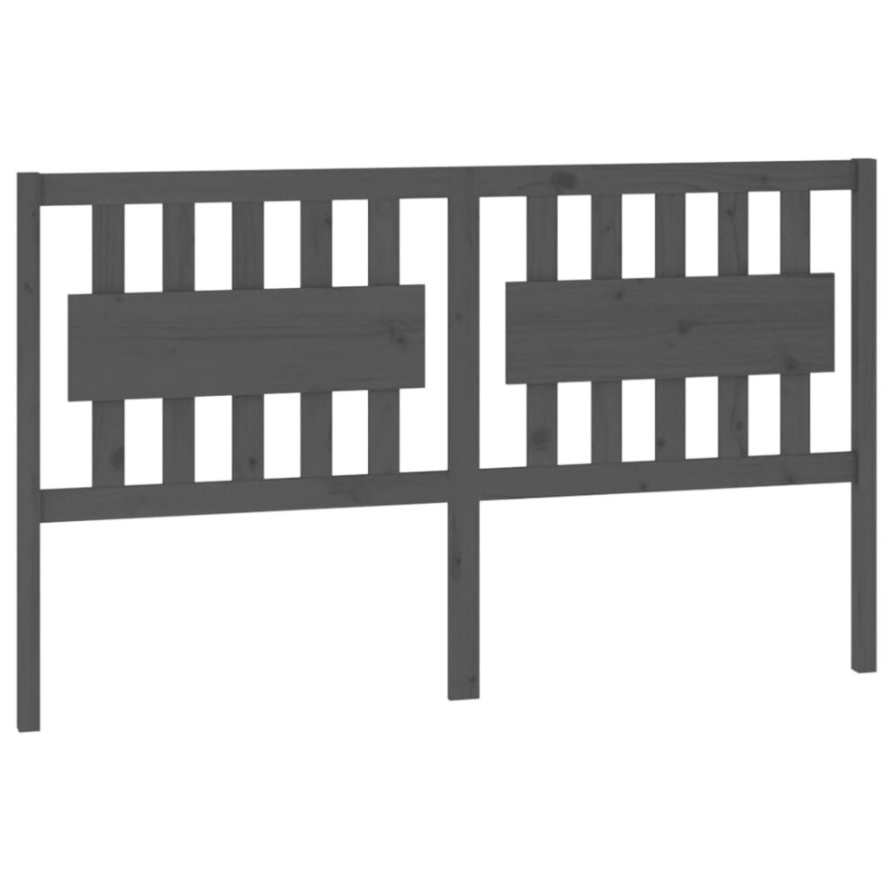 (grey, 165.5 x 4 x 100 cm) vidaXL Bed Headboard Home Bedroom Decorative Bed Header Panel Solid Wood Pine
